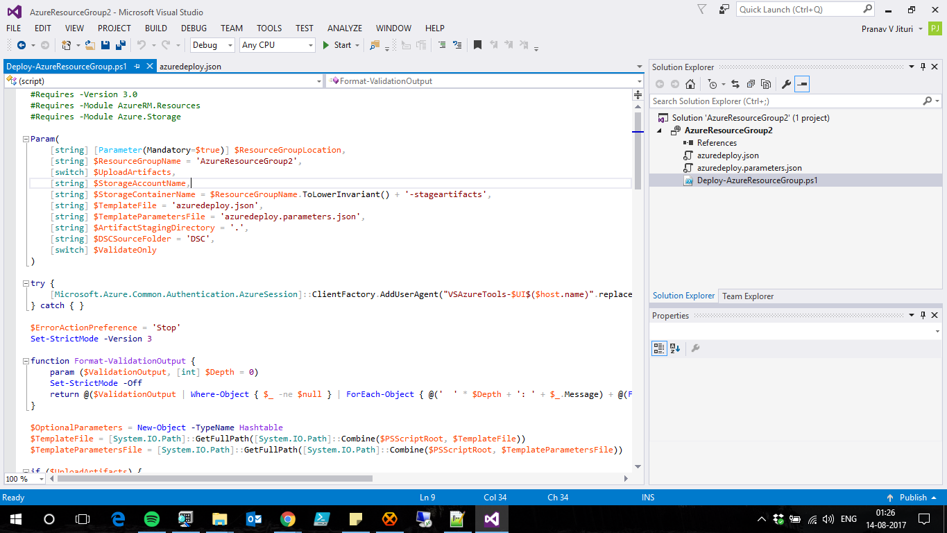 Adding Azure ARM Template Files in Visual Studio Correctly